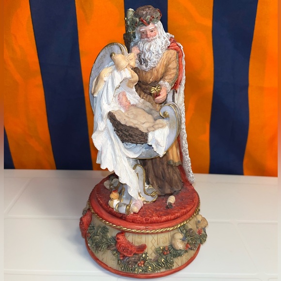 Vtg St. Nicholas and Me 1994 Musical "Wish You a Merry Christmas"Resin 10" High - Picture 6 of 6